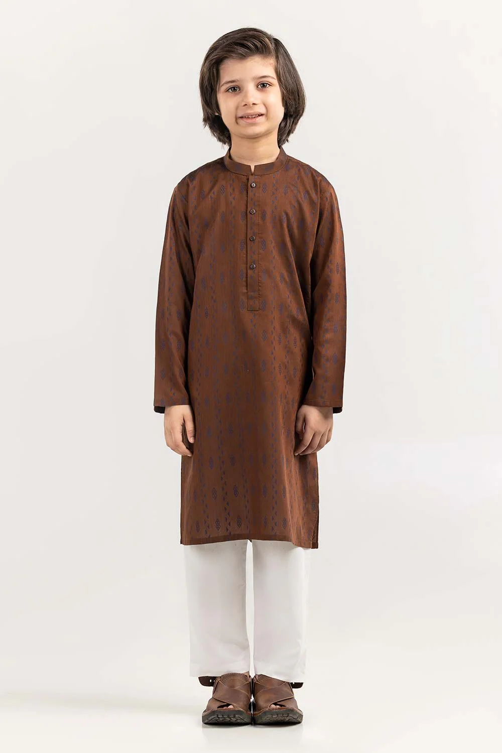 Brown Basic Kurta KR-KSTY22-001 - Image 5