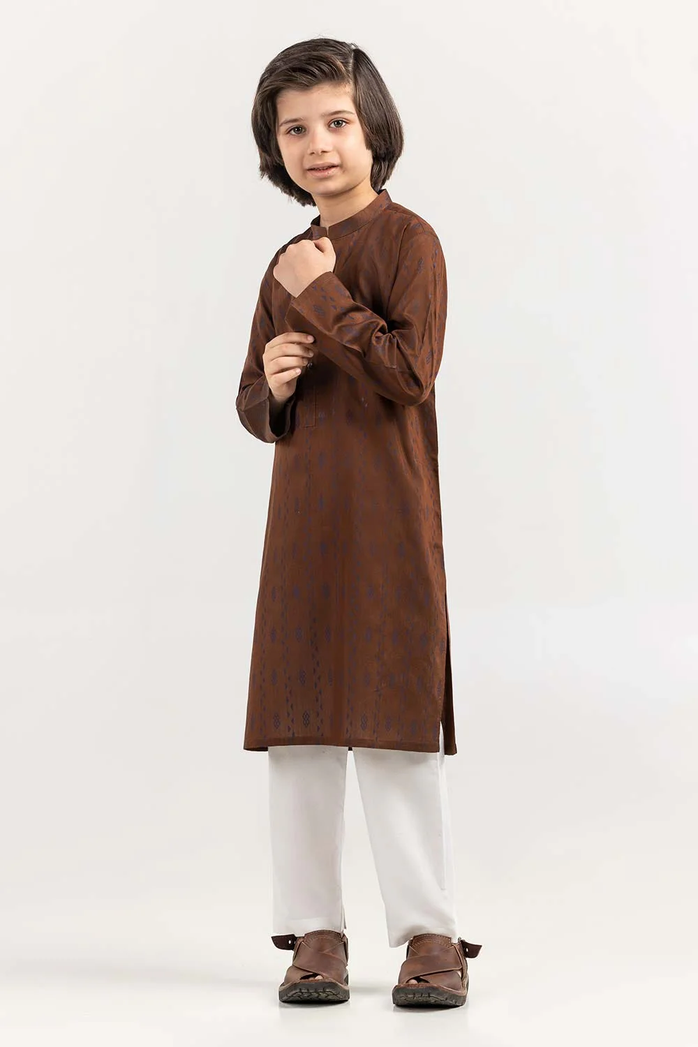 Brown Basic Kurta KR-KSTY22-001 - Image 6