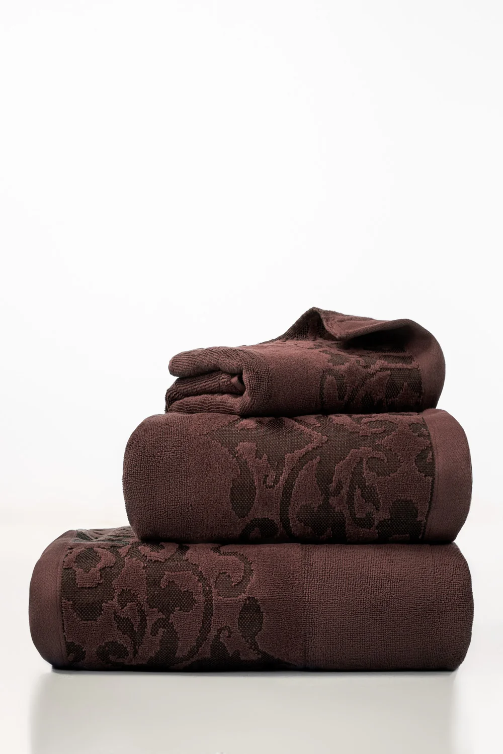 Brown Raisin Jacquard Dyed Towel - Image 2