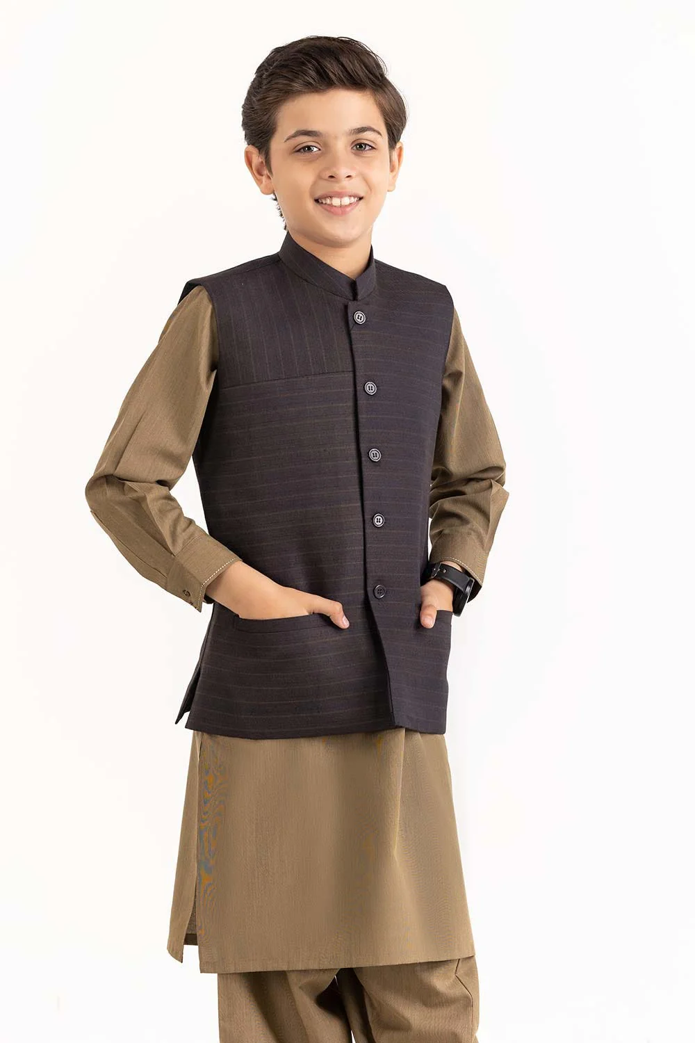 Brown Stylized Waist Coat KWC-PD23-003 - Image 4