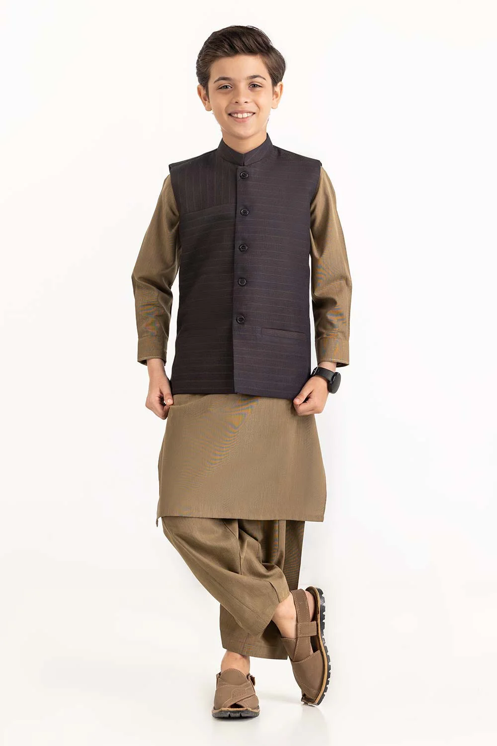 Brown Stylized Waist Coat KWC-PD23-003 - Image 5