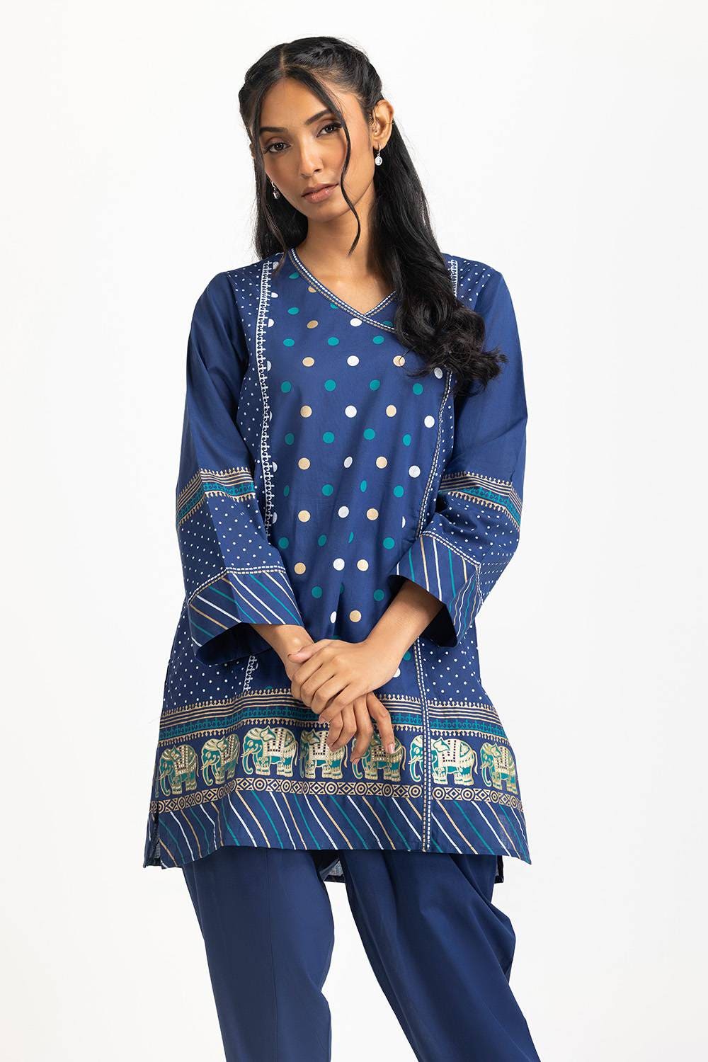 Cambric Block Printed Co-Ord Set IPS-24-201 - Image 2