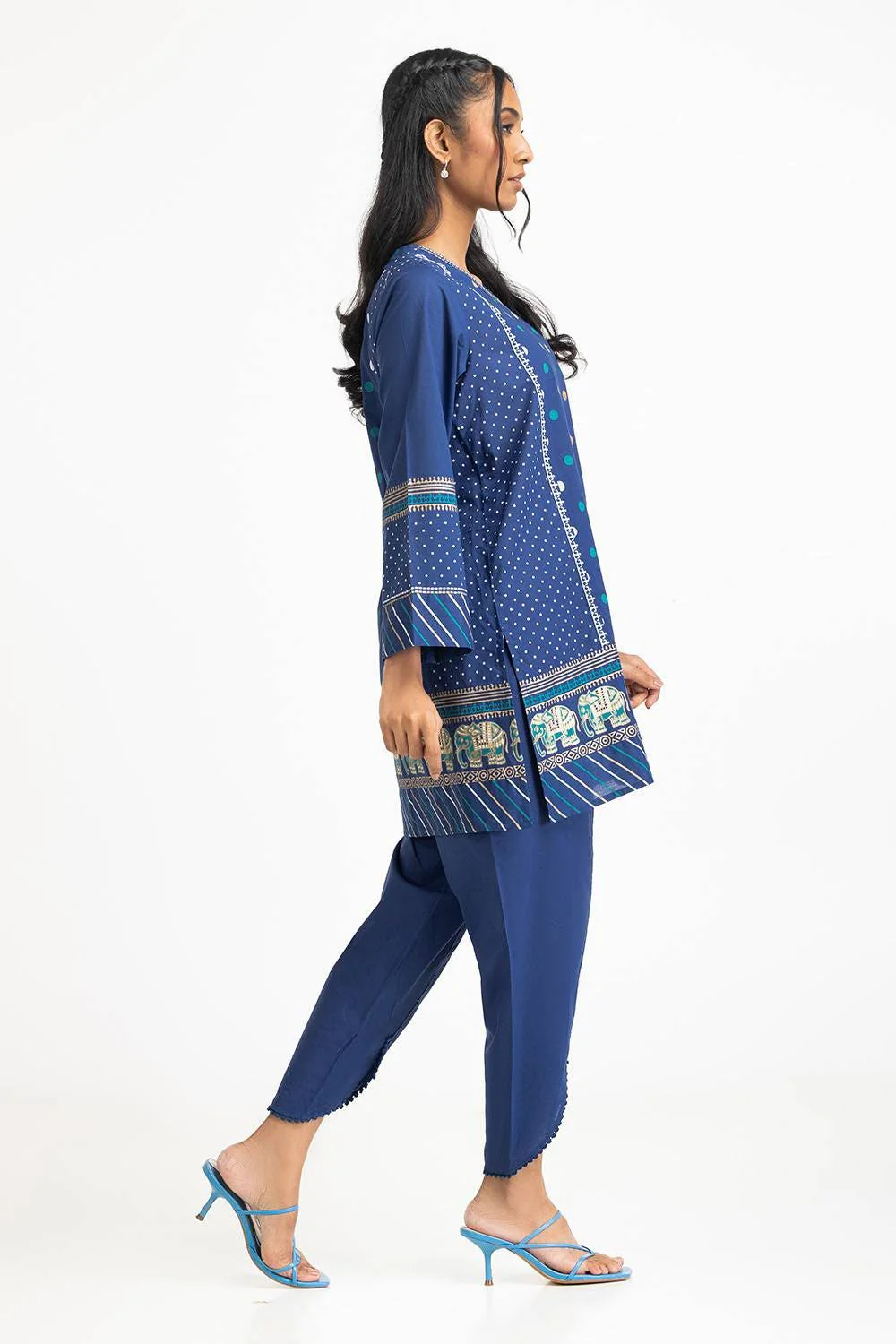 Cambric Block Printed Co-Ord Set IPS-24-201 - Image 4