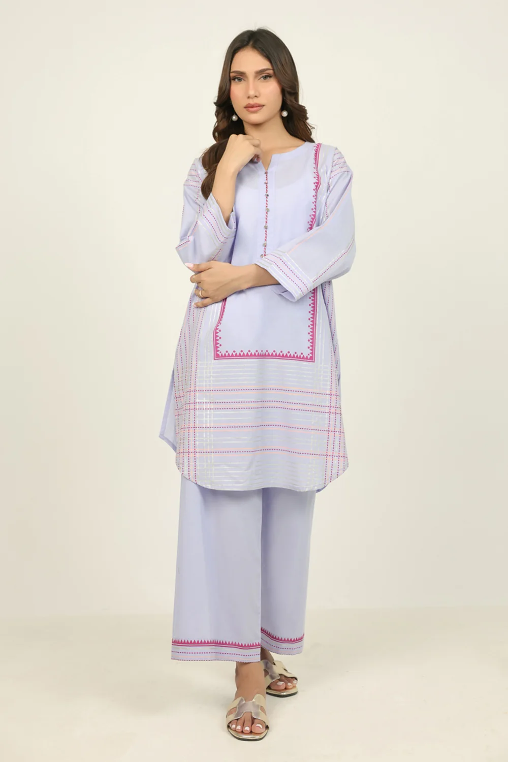Cambric Block Printed Co-Ord Set - Image 3