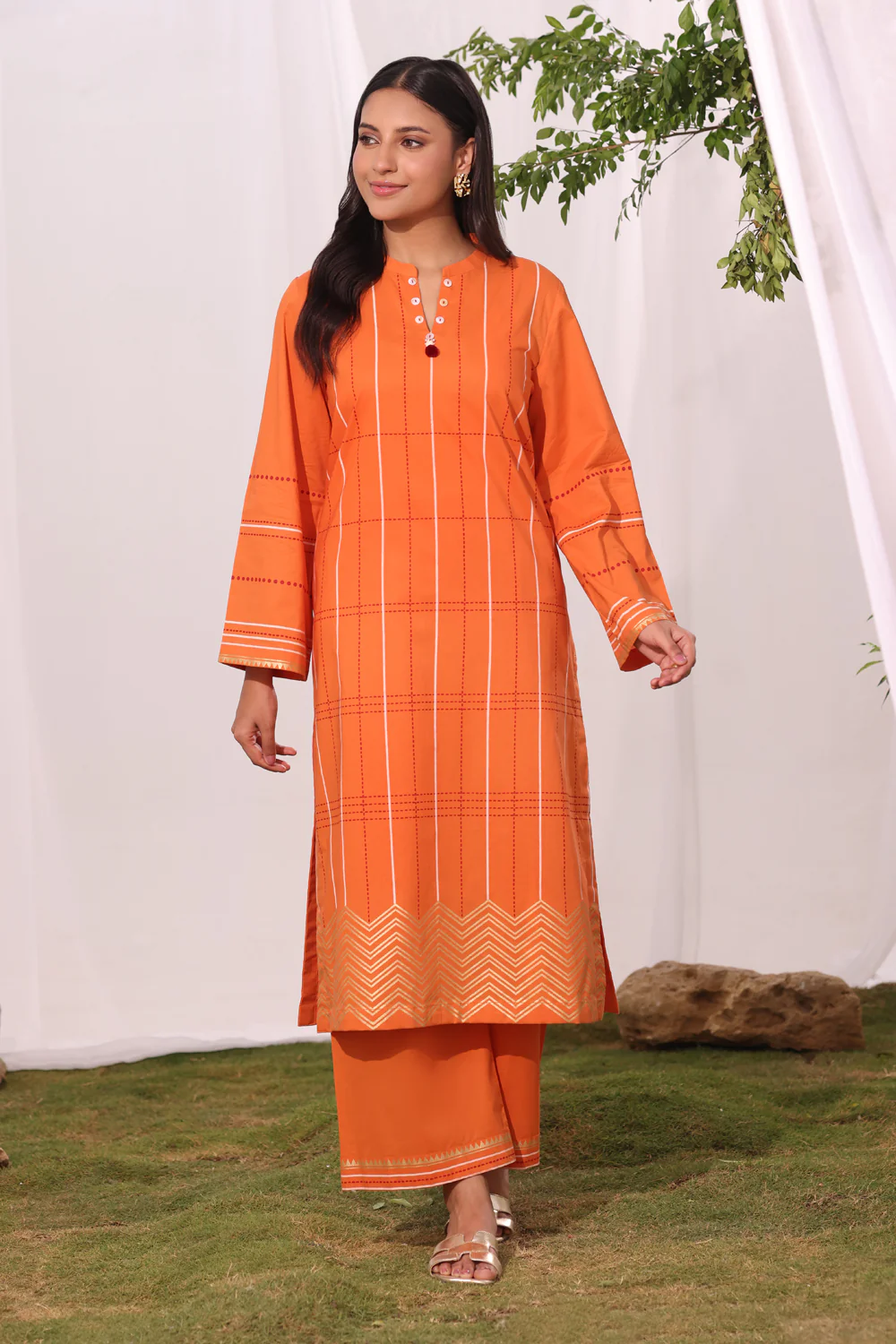 Cambric Block Printed Co-Ord Set - Image 6