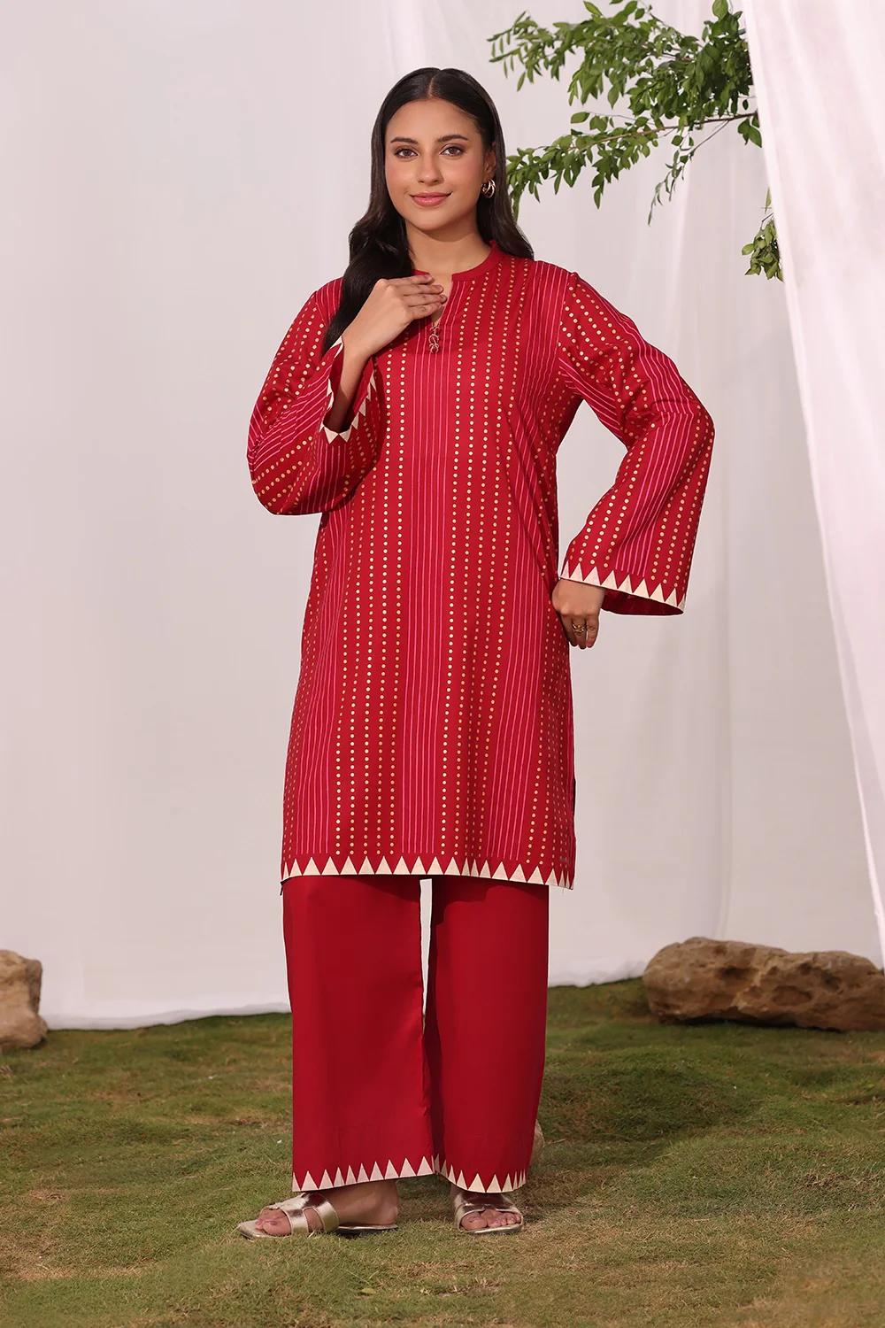 Cambric Block Printed Co-Ord Set - Image 4