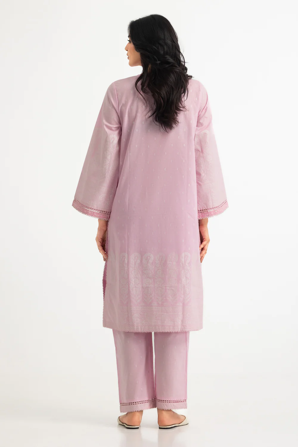 Cambric Block Printed Co-Ord Set With Embroidered - Image 5