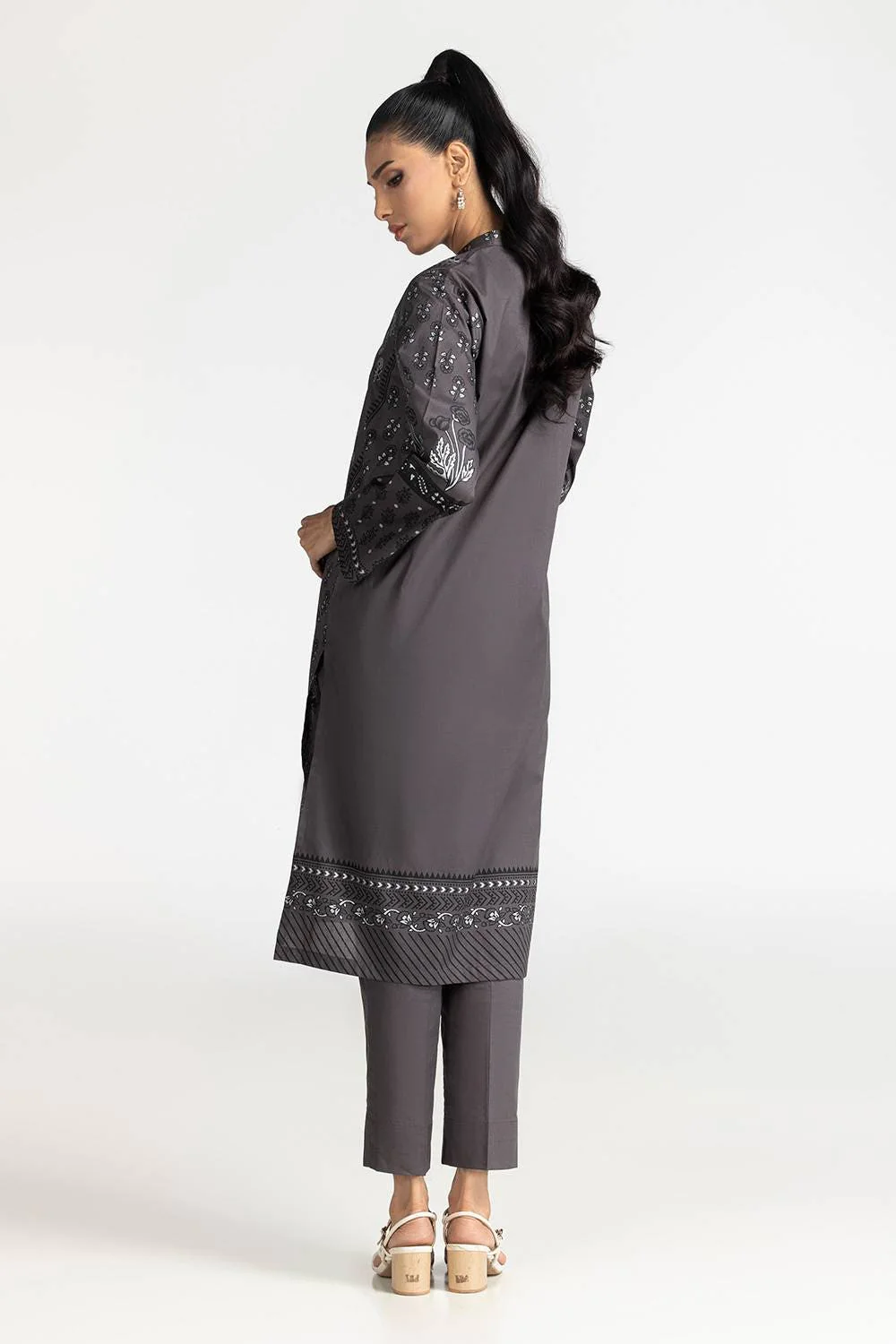 Cambric Block Printed Shirt And Dyed Trouser - Image 2