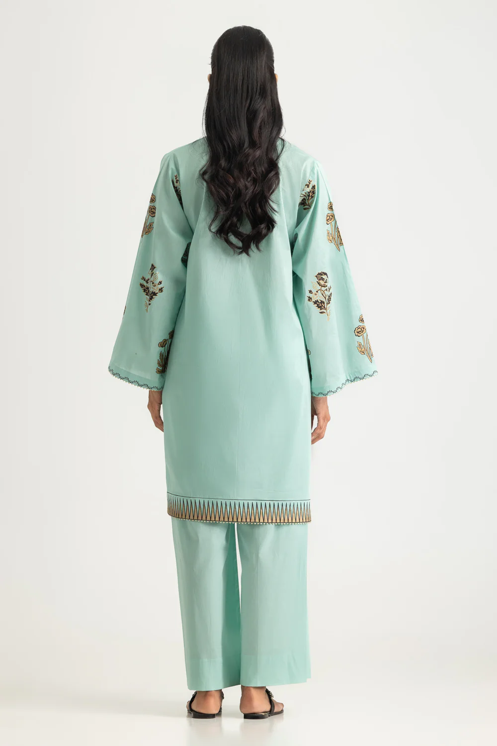 Cambric Block Printed Shirt And Dyed Trouser - Image 6