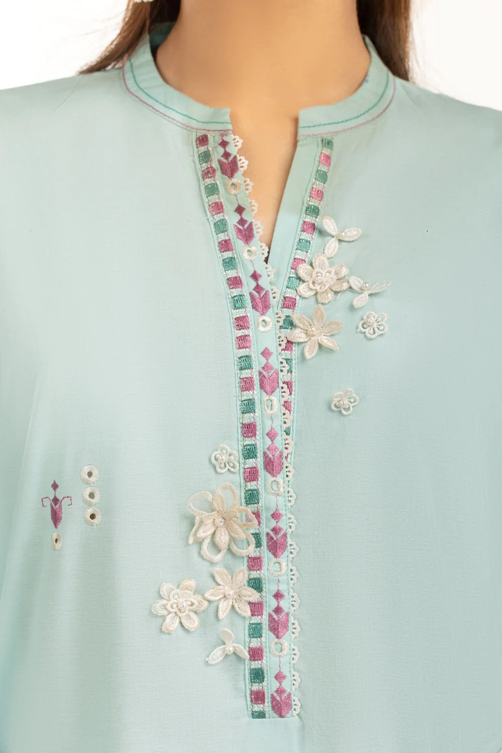 Cambric Embroidered Co-Ord Set - Image 2