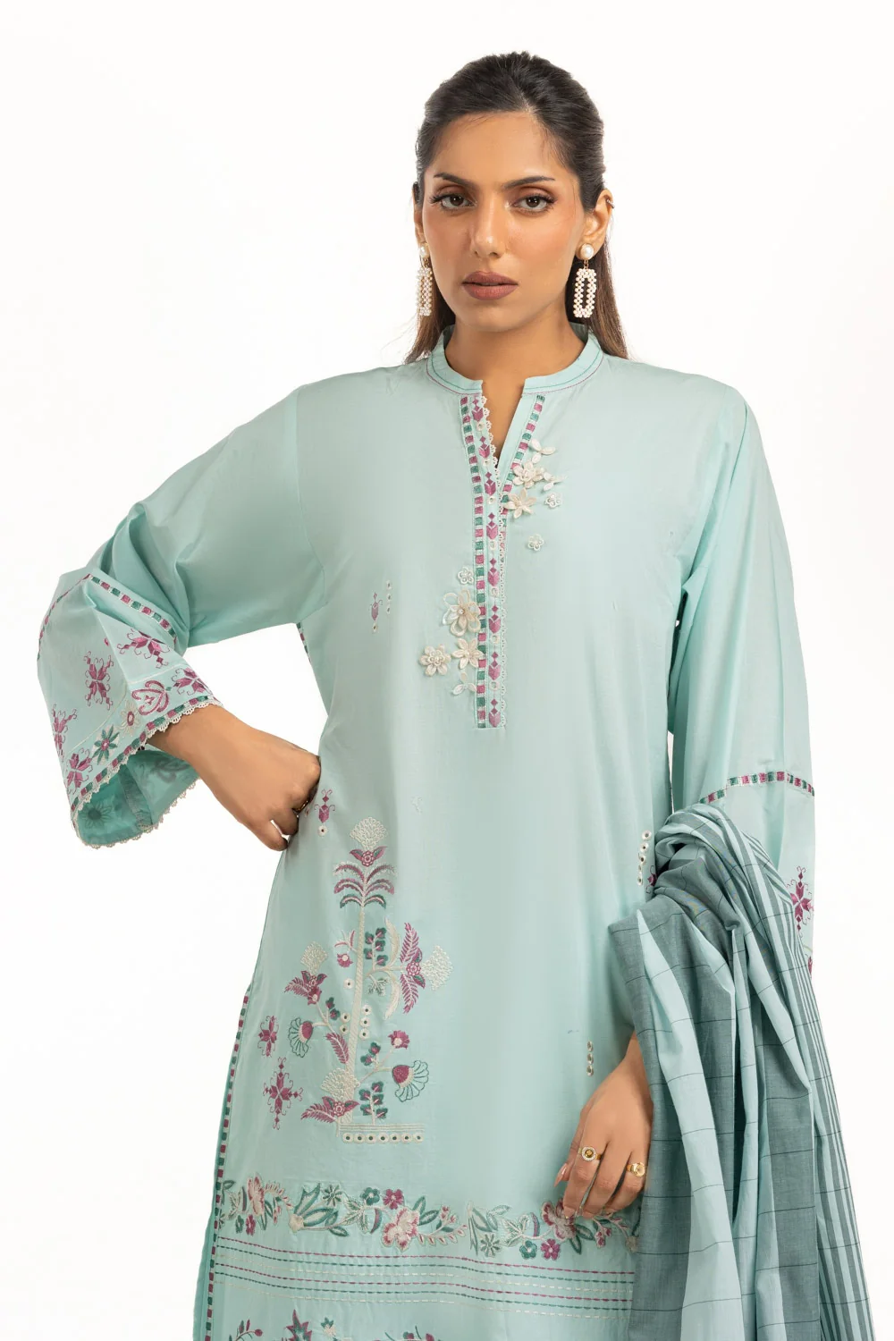 Cambric Embroidered Co-Ord Set - Image 3