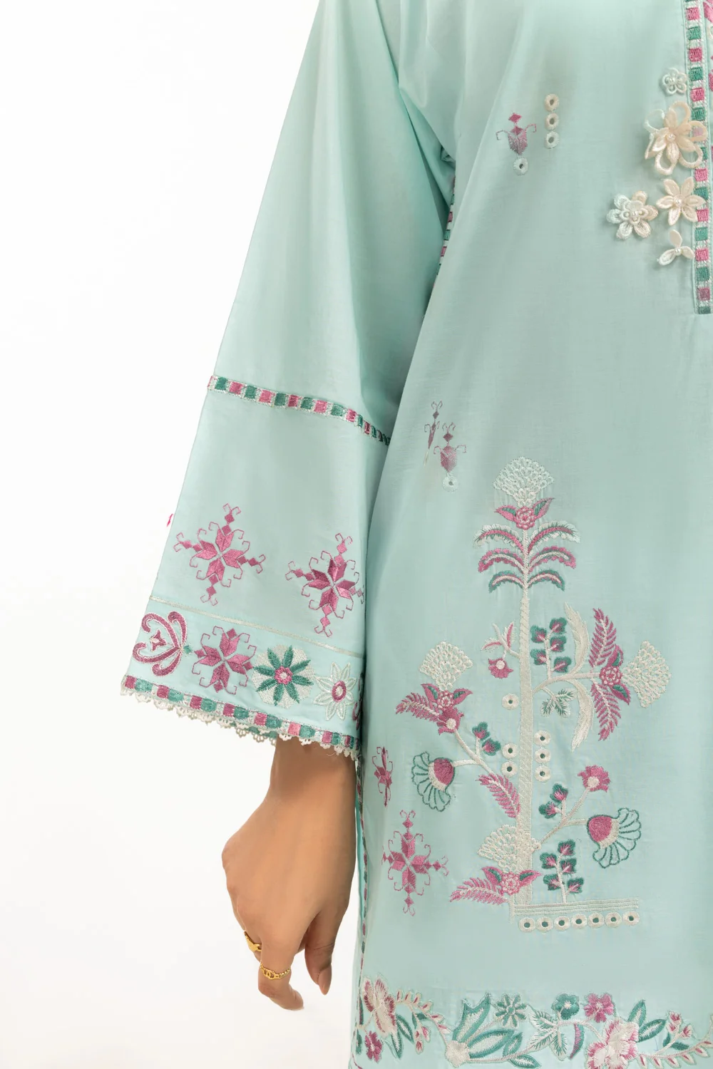 Cambric Embroidered Co-Ord Set - Image 4