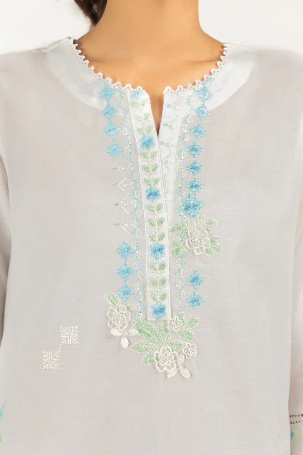 Cambric Embroidered Co-Ord Set - Image 2