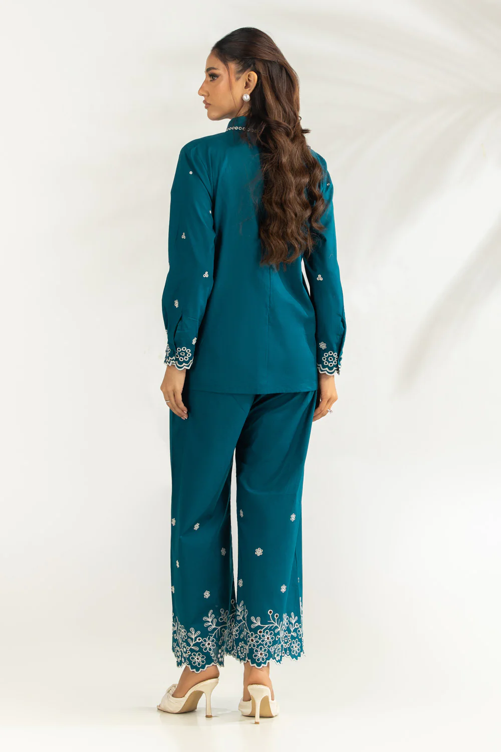 Cambric Embroidered Co-Ord Set - Image 5