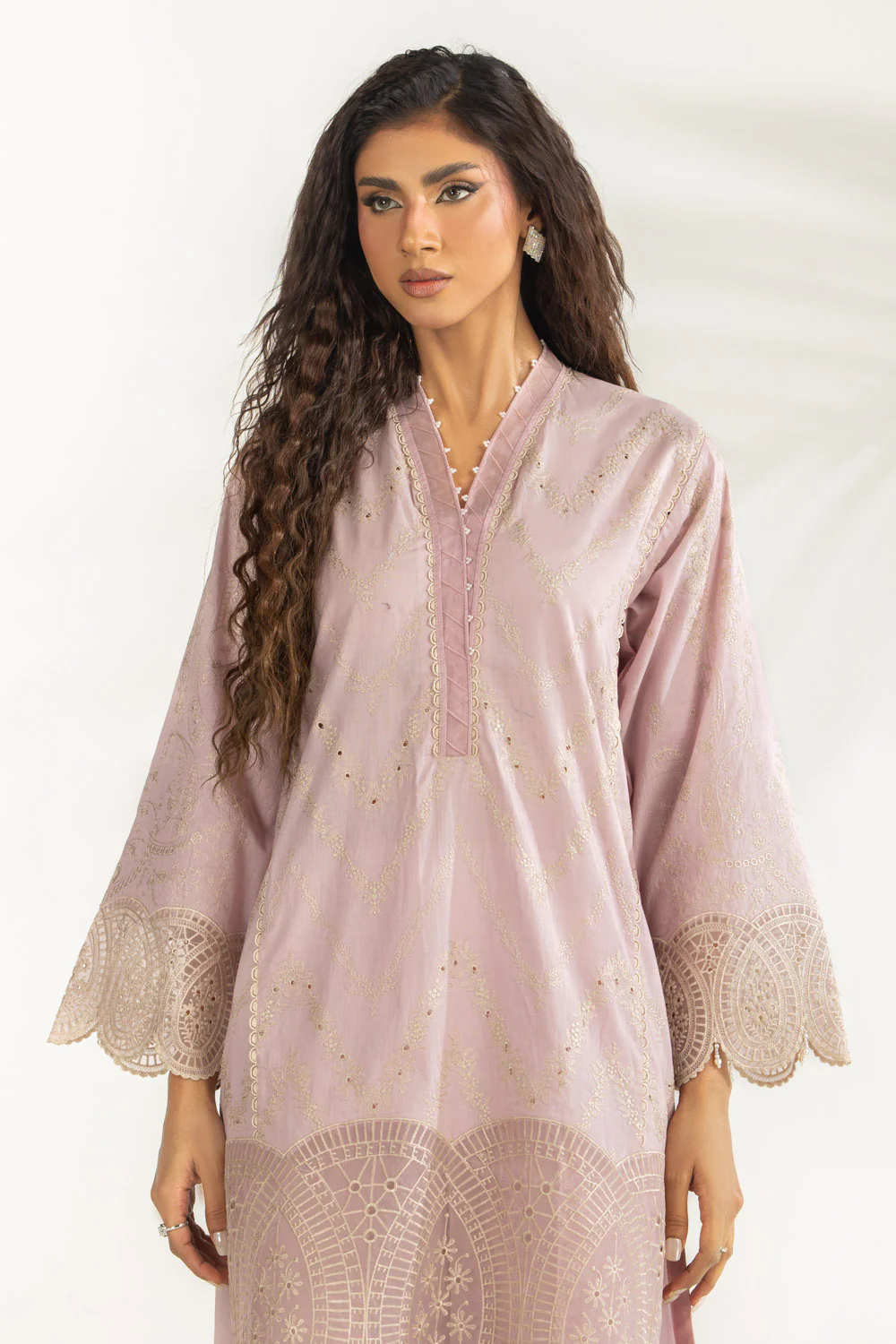 Cambric Embroidered Co-Ord Set - Image 4