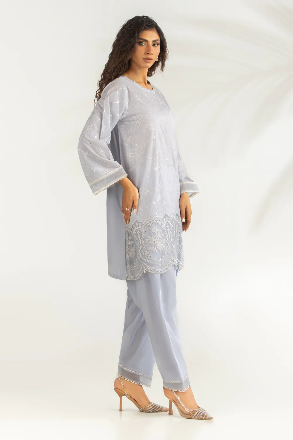 Cambric Embroidered Co-Ord Set - Image 4