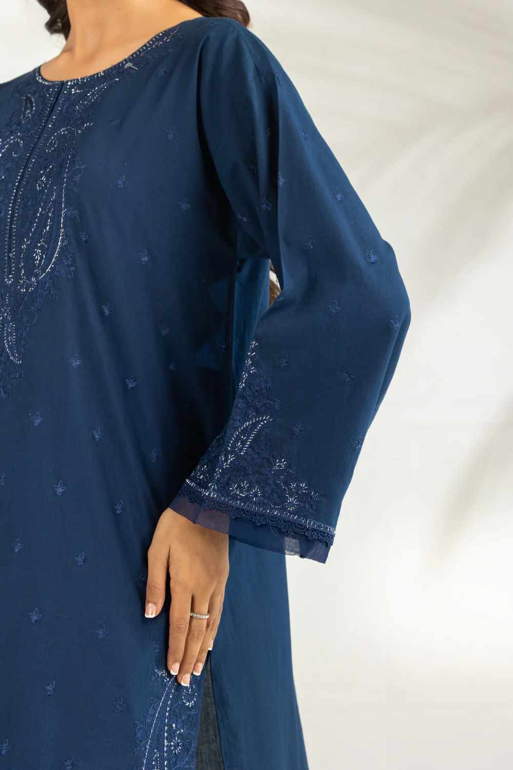 Cambric Embroidered Co-Ord Set - Image 2