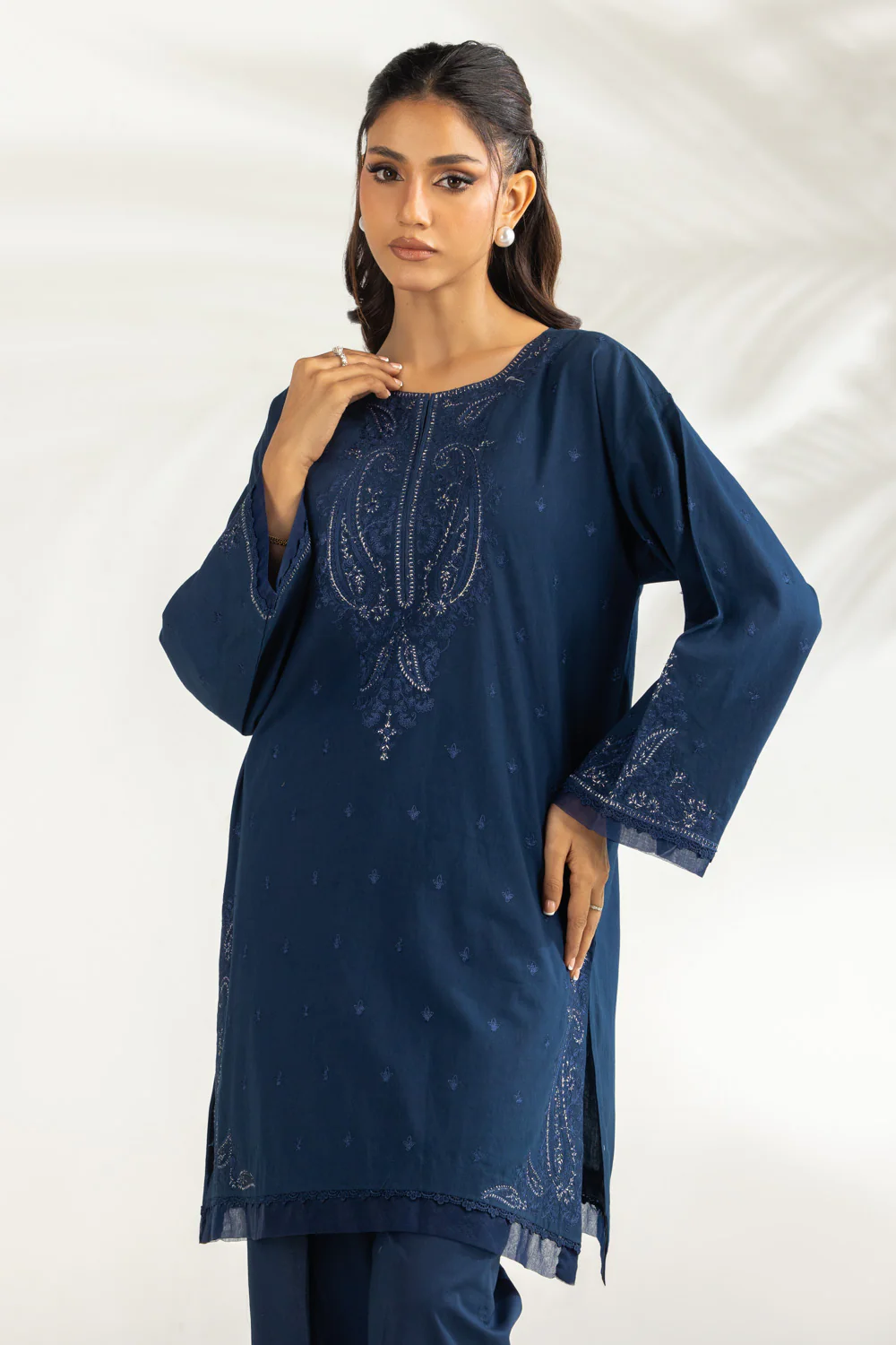 Cambric Embroidered Co-Ord Set - Image 3