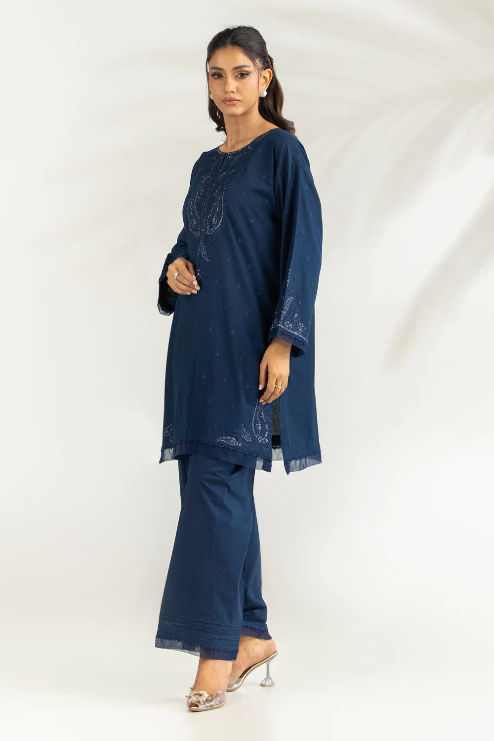 Cambric Embroidered Co-Ord Set - Image 4