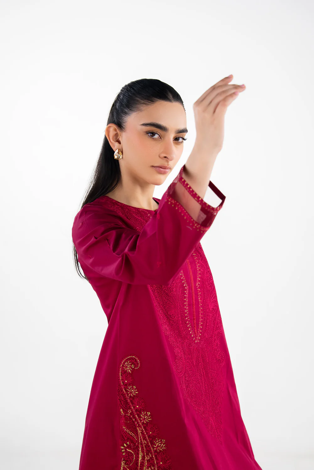 Cambric Embroidered Co-Ord Set - Image 3