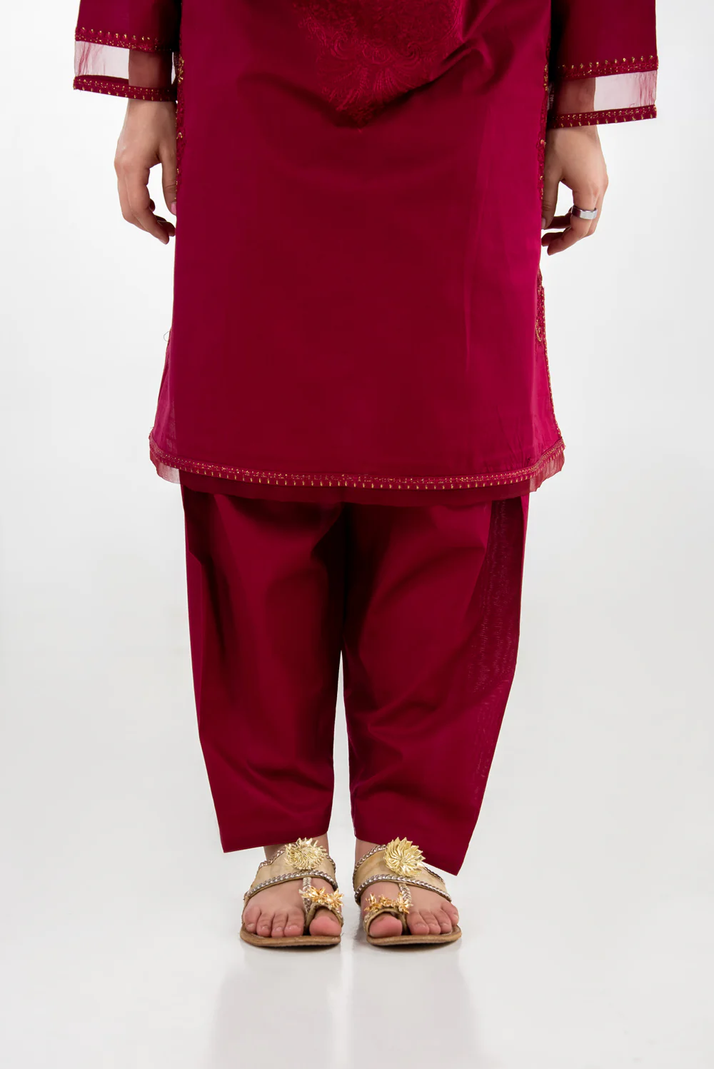 Cambric Embroidered Co-Ord Set - Image 7