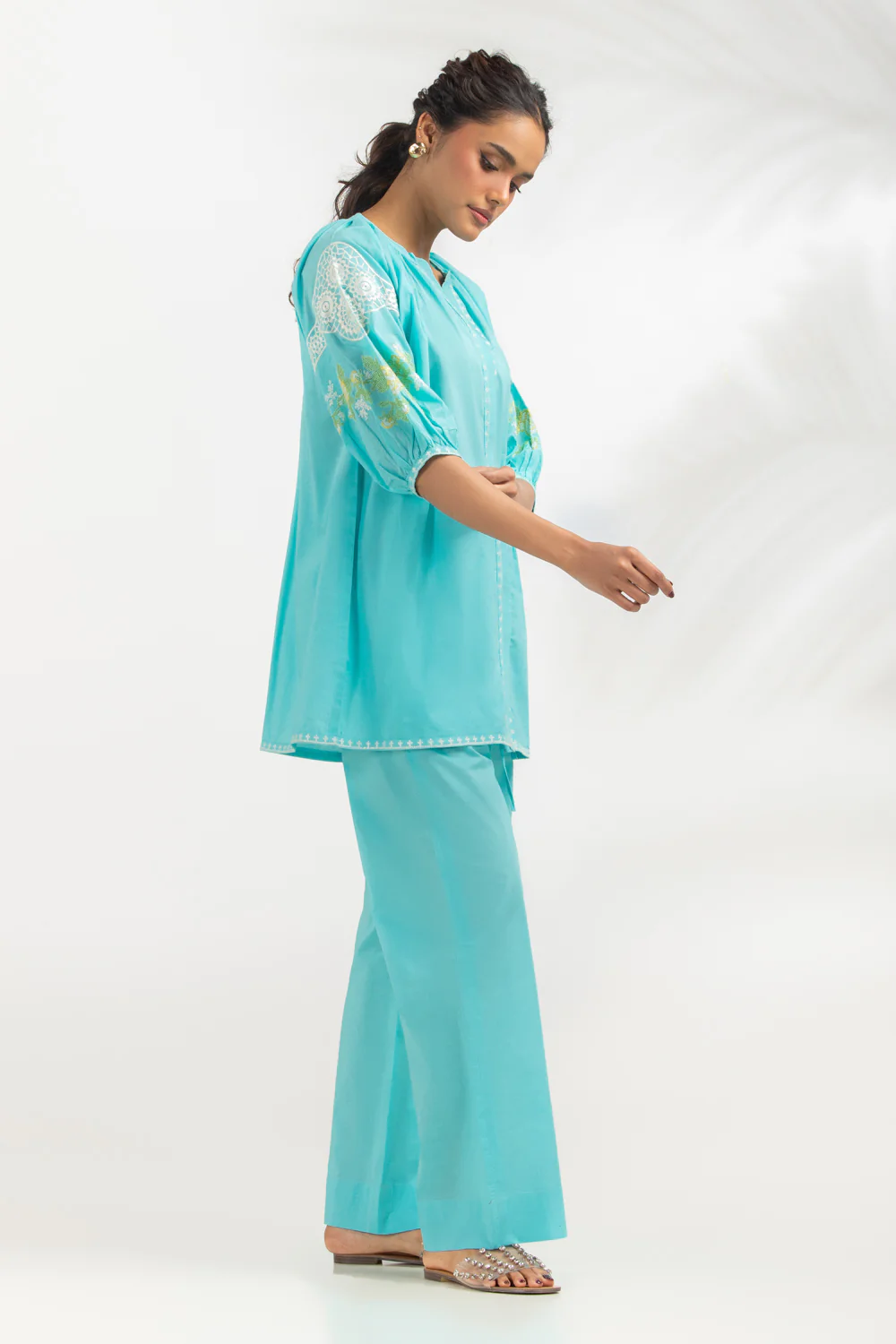 Cambric Embroidered Co-Ord Set - Image 4