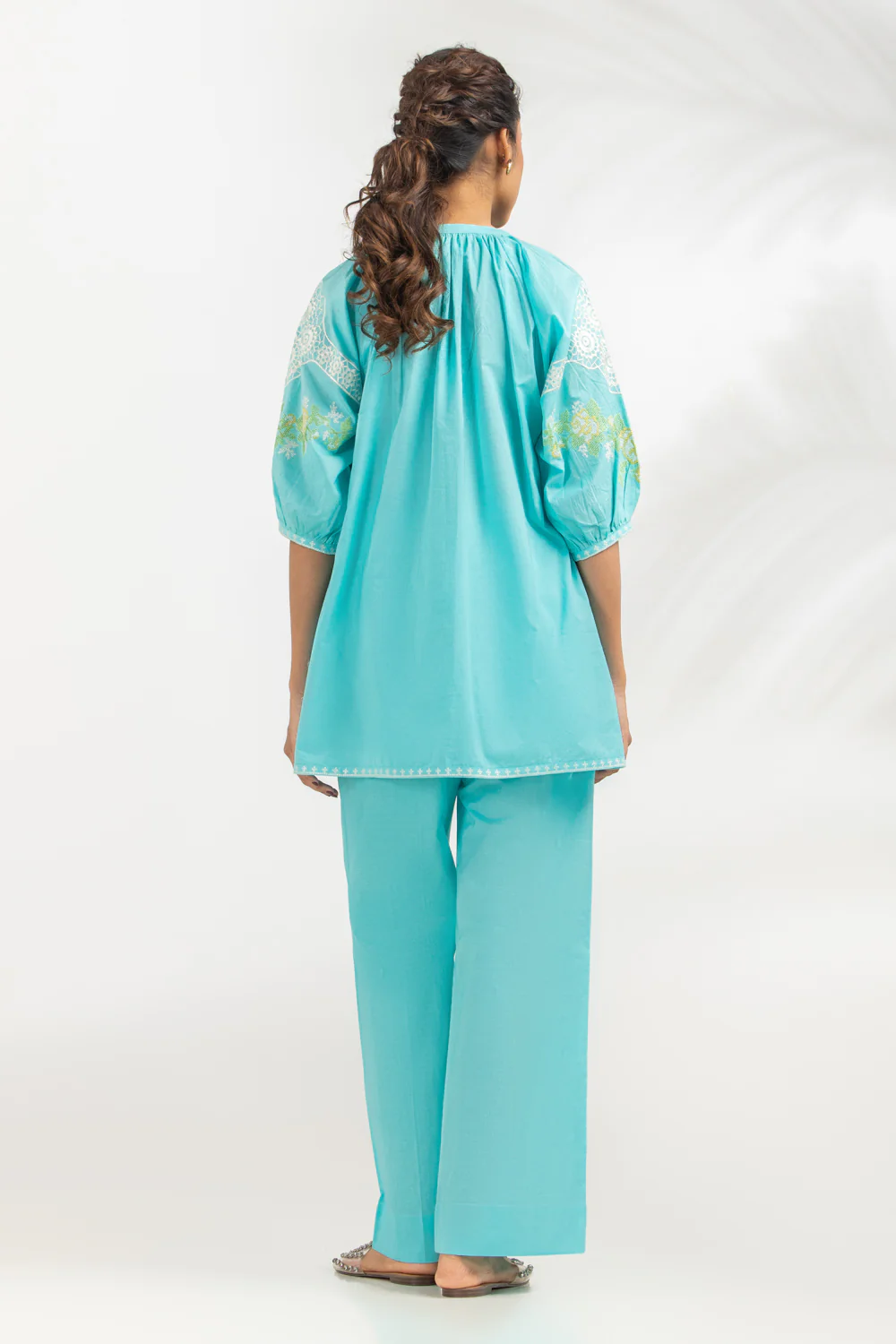 Cambric Embroidered Co-Ord Set - Image 5