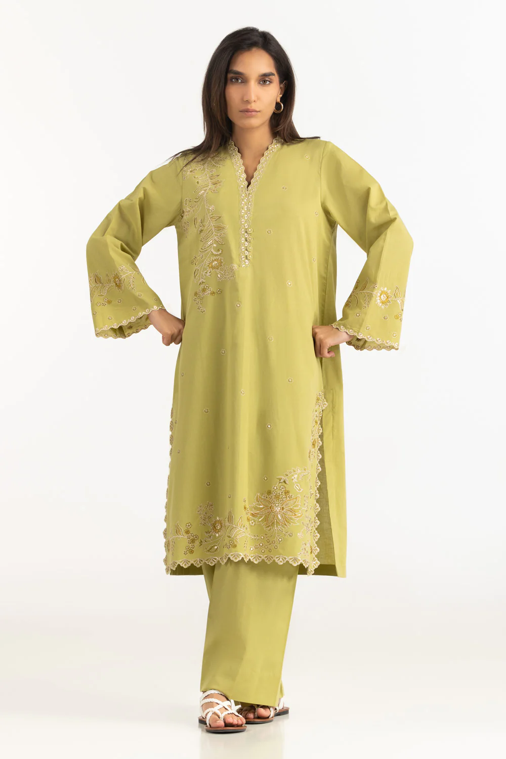 Cambric Embroidered Co-Ord Set - Image 3