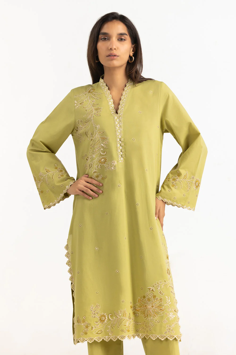 Cambric Embroidered Co-Ord Set - Image 4