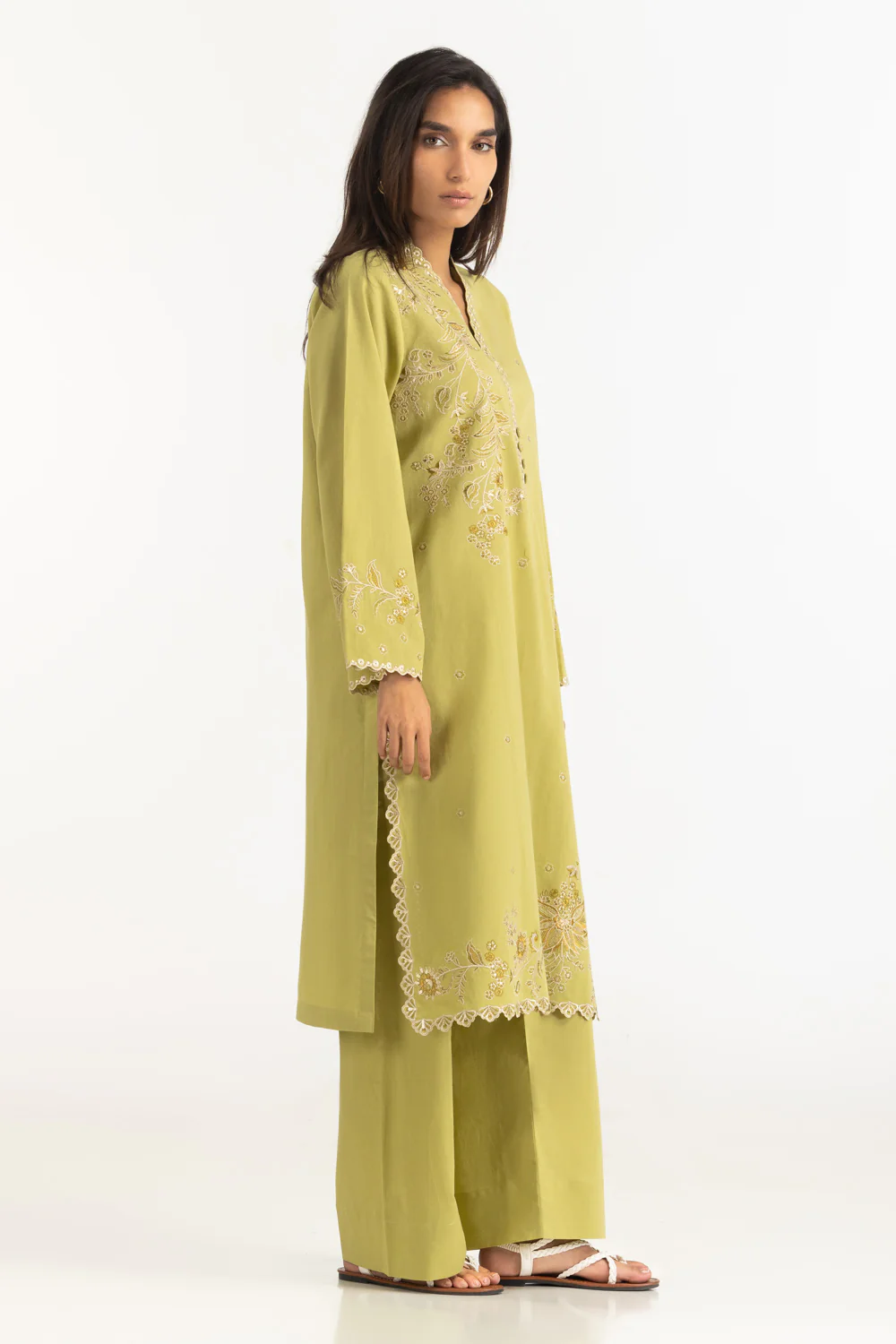 Cambric Embroidered Co-Ord Set - Image 5