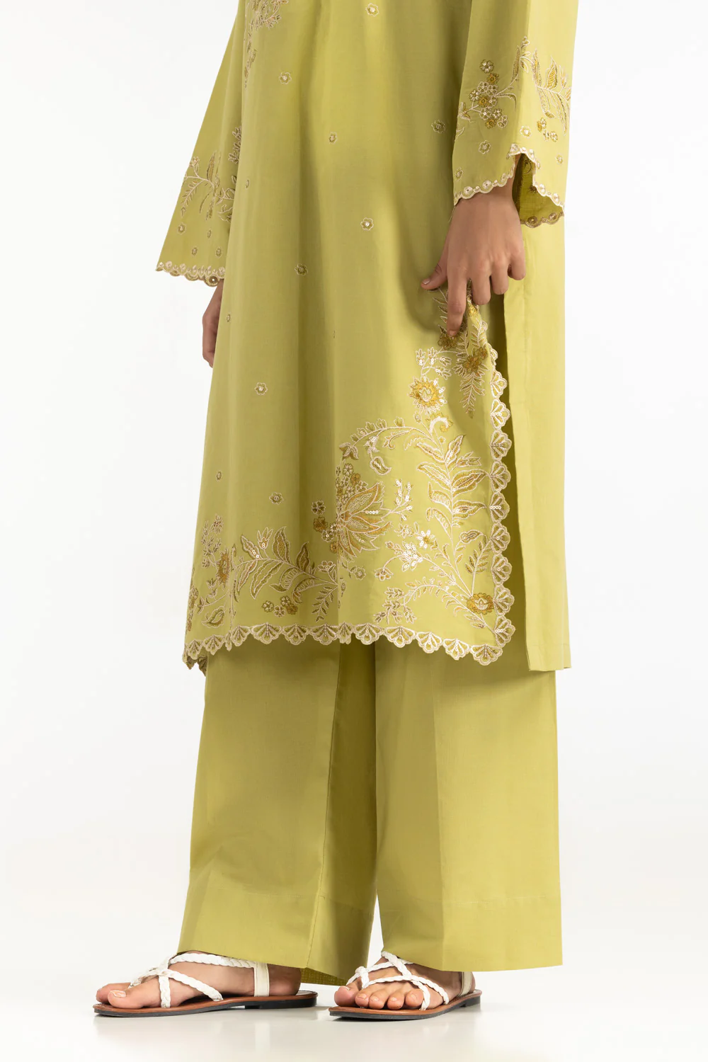 Cambric Embroidered Co-Ord Set - Image 7