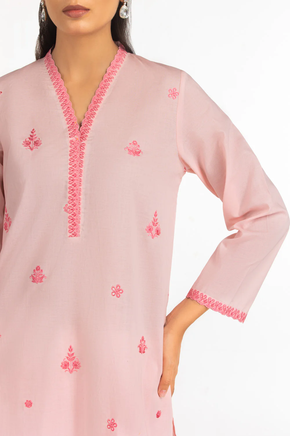Cambric Embroidered Co-Ord Set - Image 2