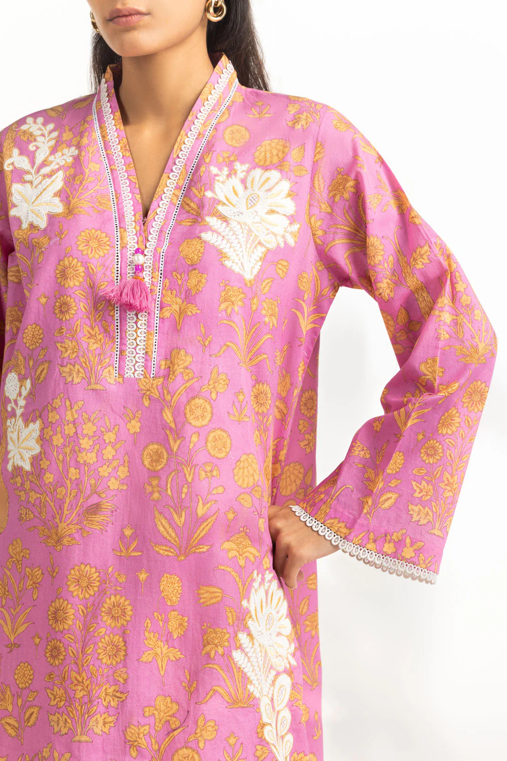Cambric Embroidered Co-Ord Set - Image 2