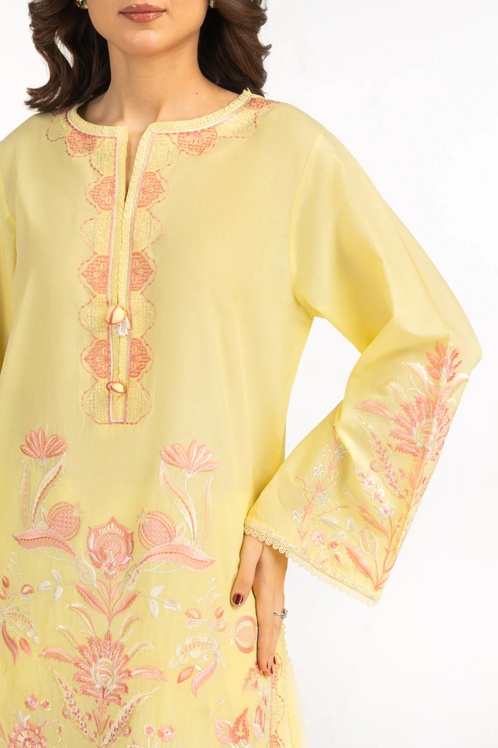 Cambric Embroidered Co-Ord Set - Image 5