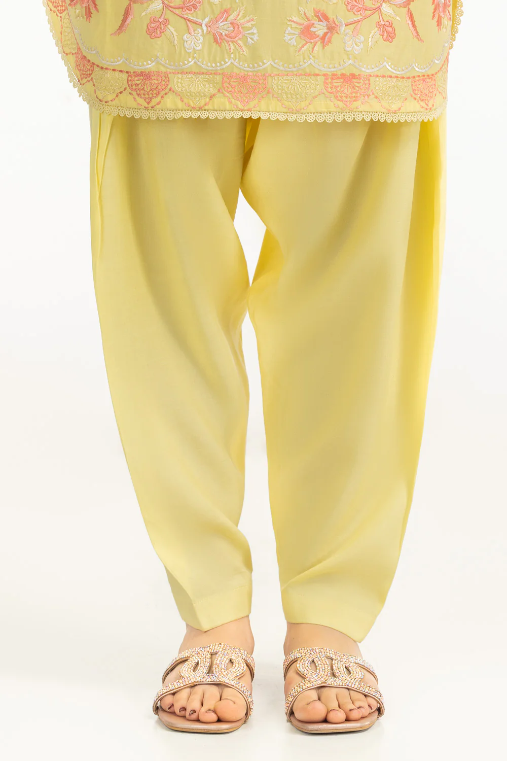 Cambric Embroidered Co-Ord Set - Image 7