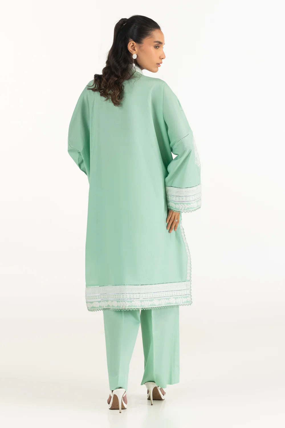 Cambric Embroidered Co-Ord Set - Image 6