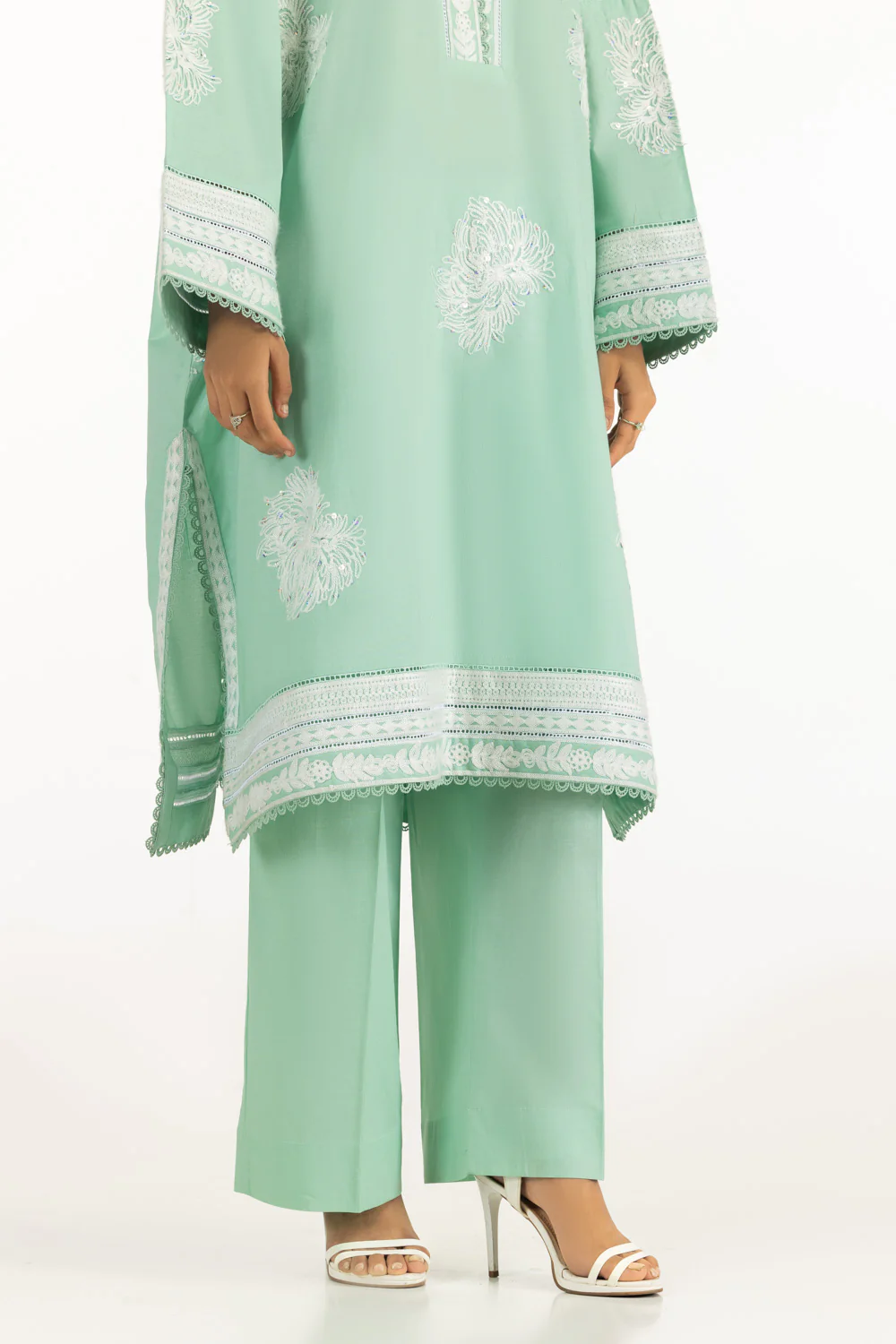 Cambric Embroidered Co-Ord Set - Image 7
