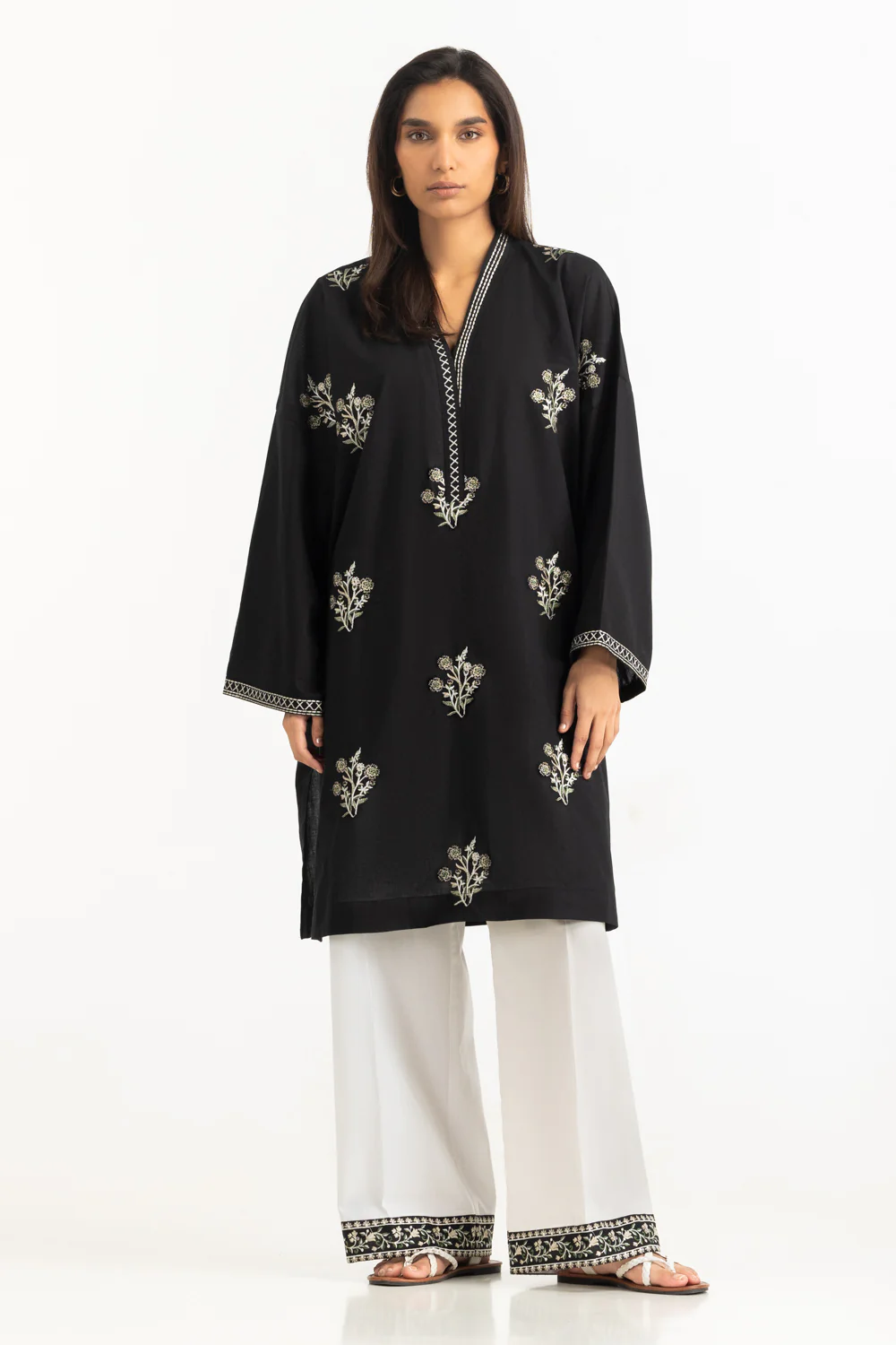 Cambric Embroidered Co-Ord Set