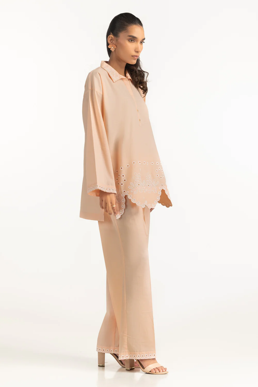 Cambric Embroidered Co-Ord Set - Image 5