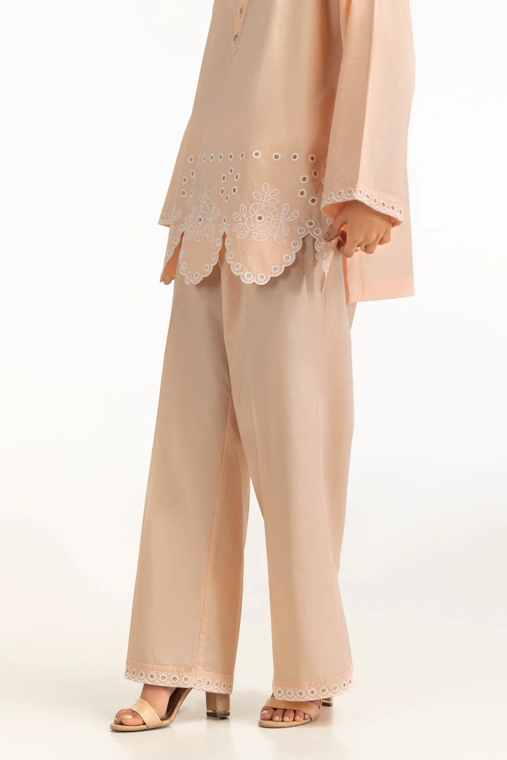 Cambric Embroidered Co-Ord Set - Image 7