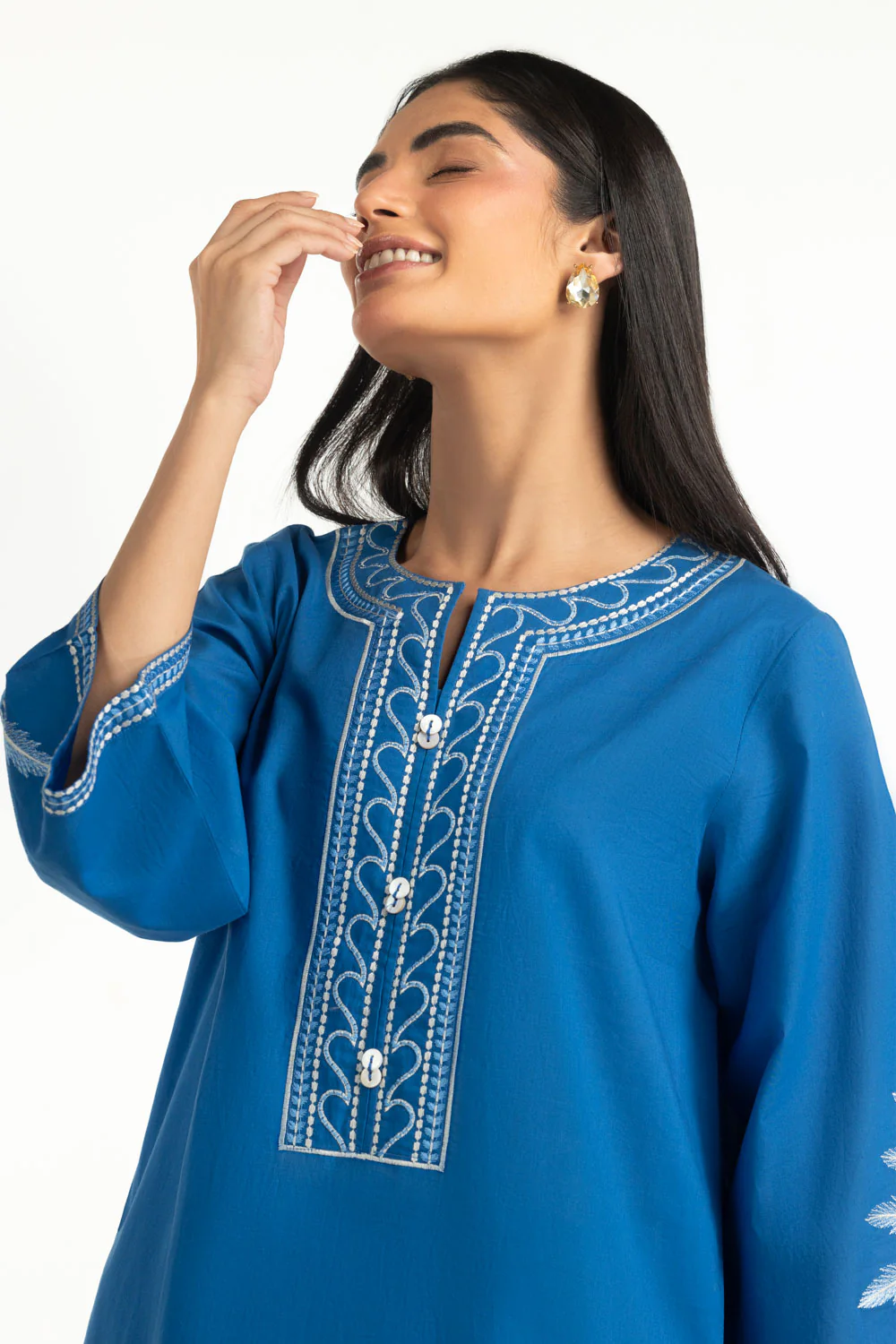 Cambric Embroidered Co-Ord Set - Image 5