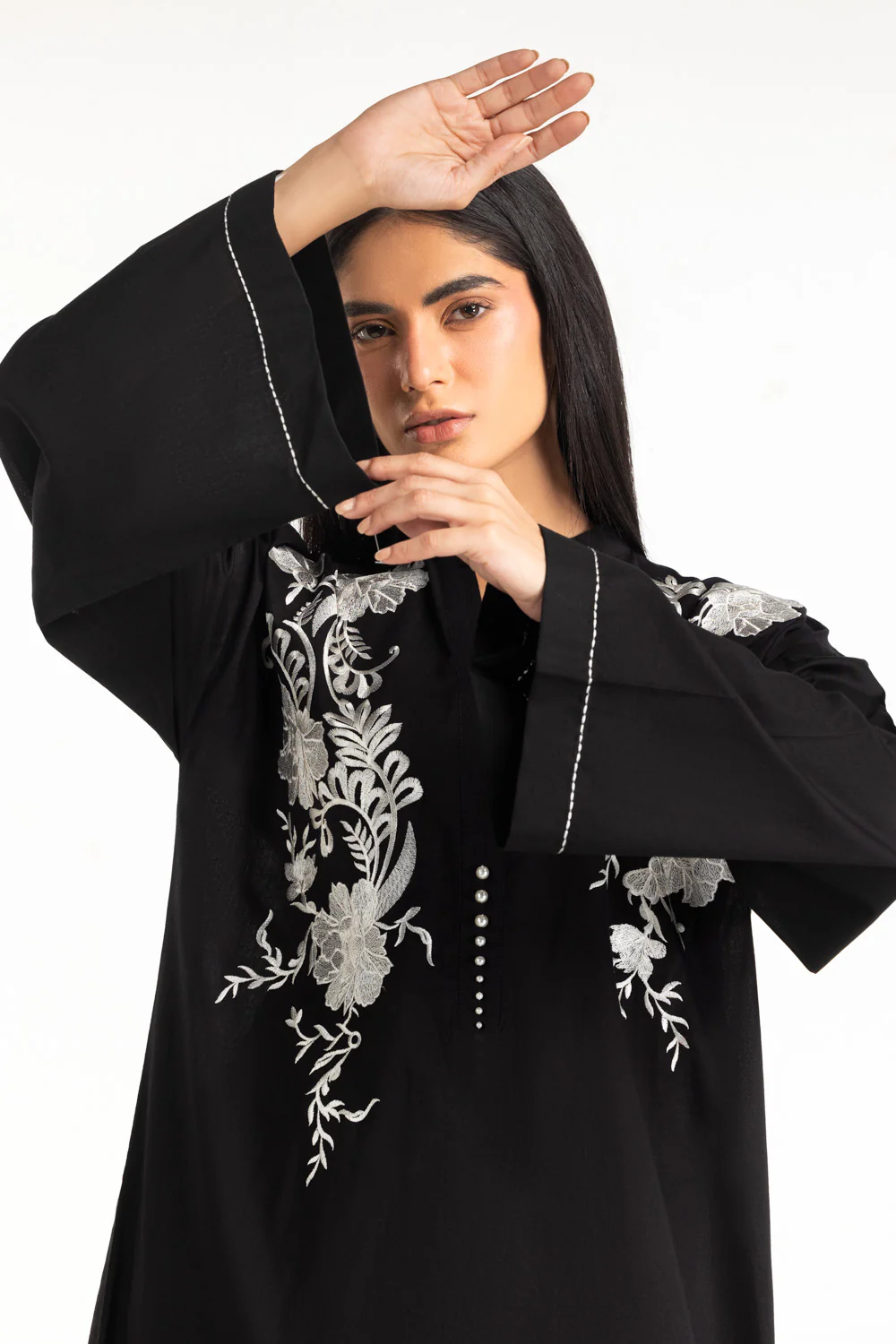 Cambric Embroidered Co-Ord Set - Image 4