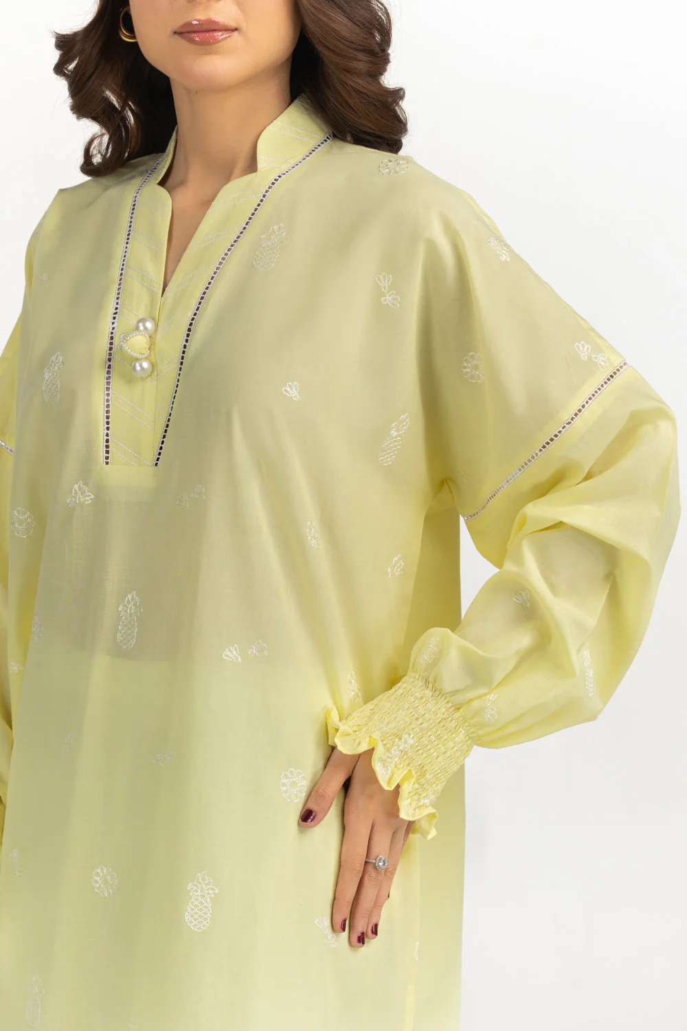 Cambric Embroidered Co-Ord Set - Image 2