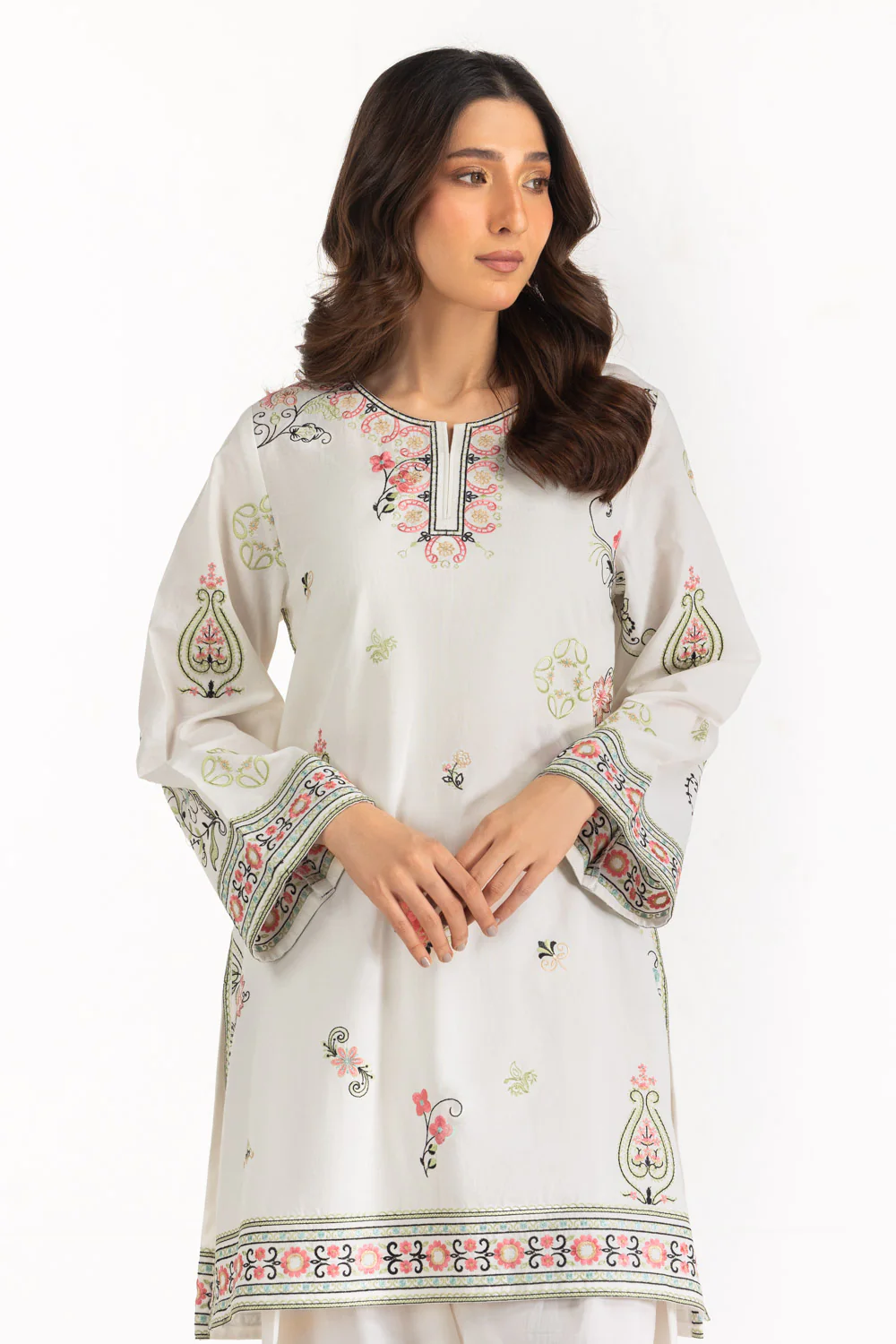 Cambric Embroidered Co-Ord Set - Image 5