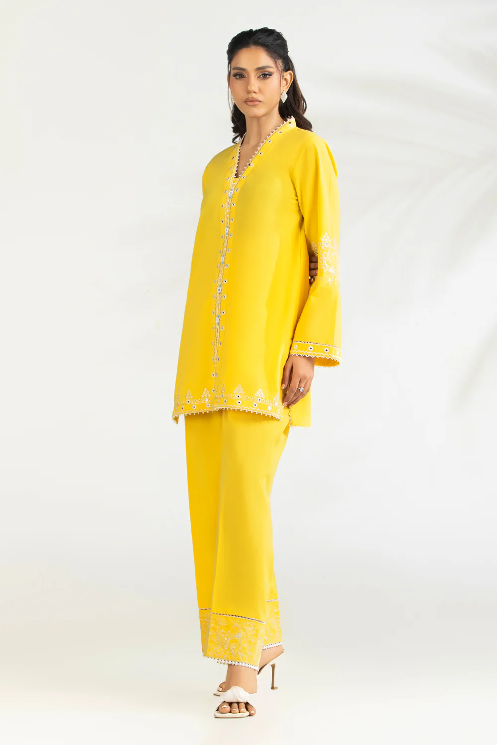 Cambric Embroidered Co-Ord Set - Image 4