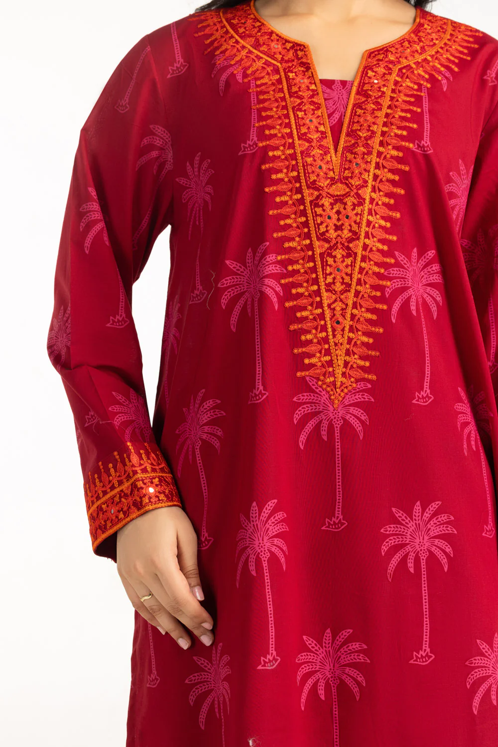 Cambric Embroidered Co-Ord Set - Image 2