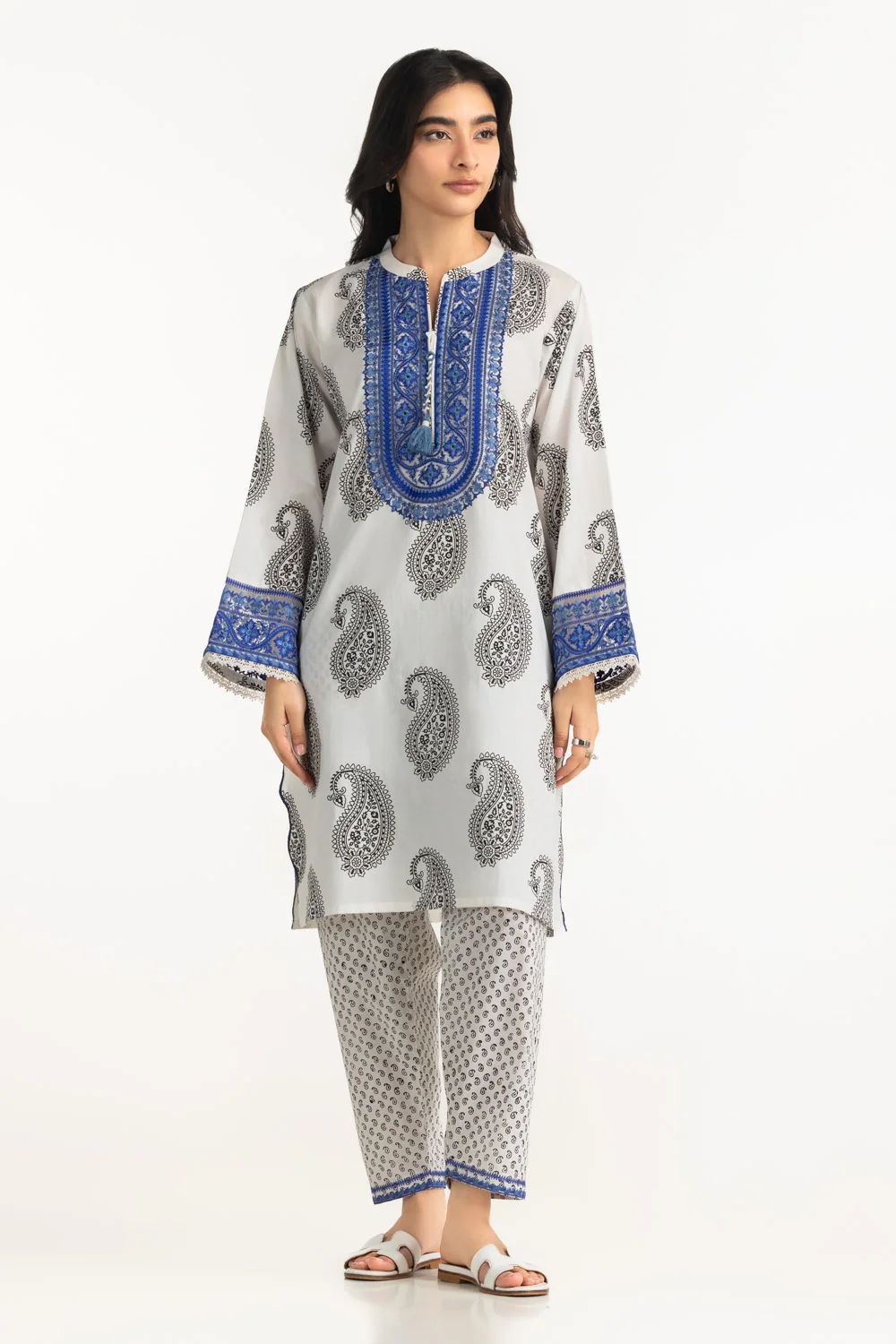 Cambric Embroidered Co-Ord Set