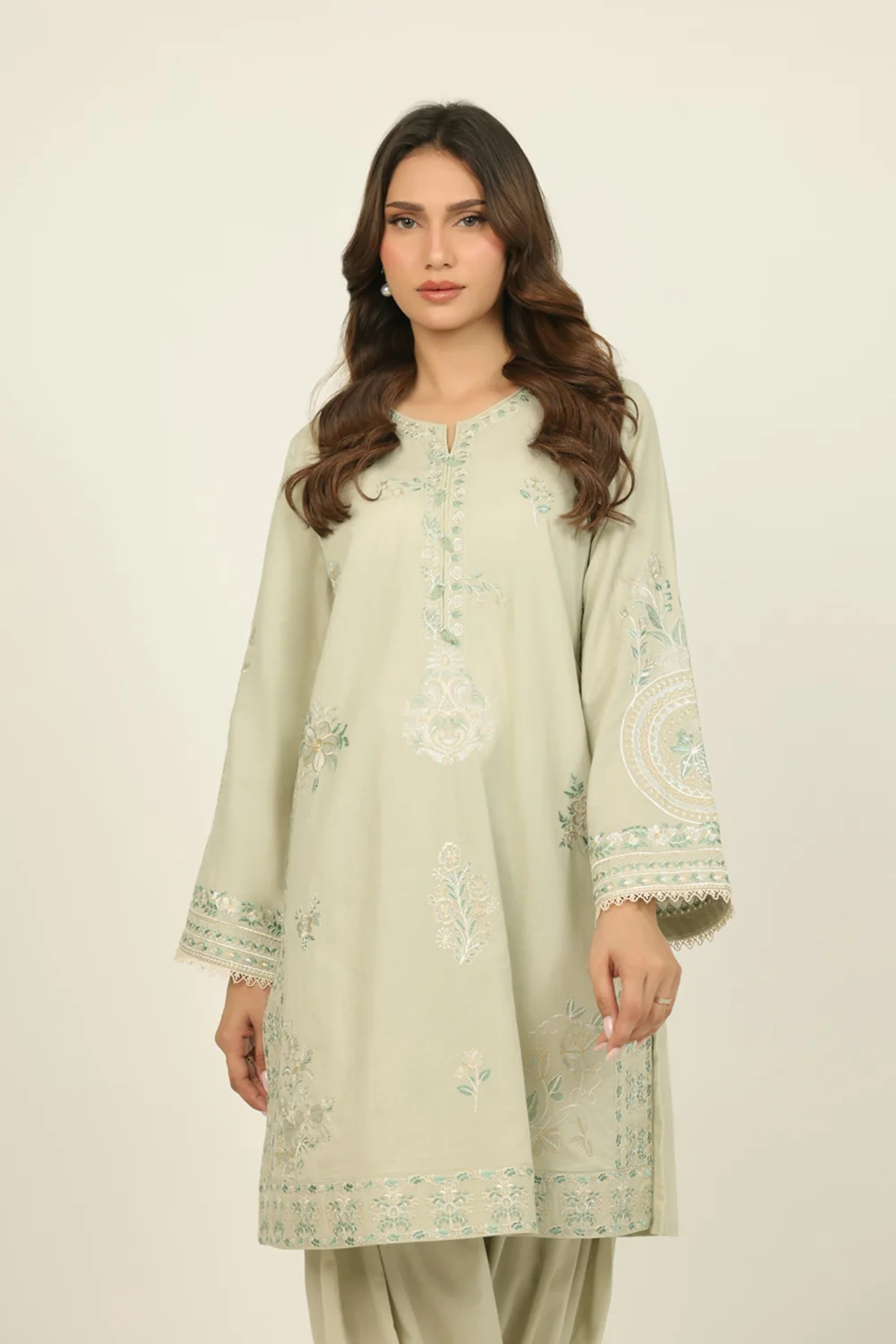 Cambric Embroidered Co-Ord Set - Image 4