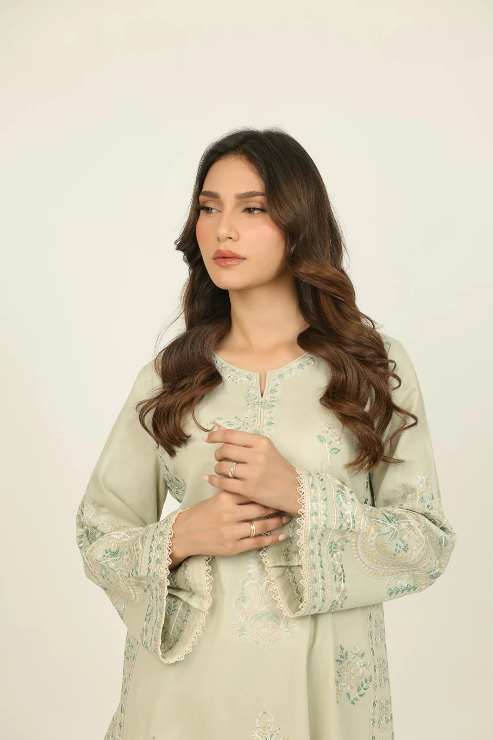 Cambric Embroidered Co-Ord Set - Image 6