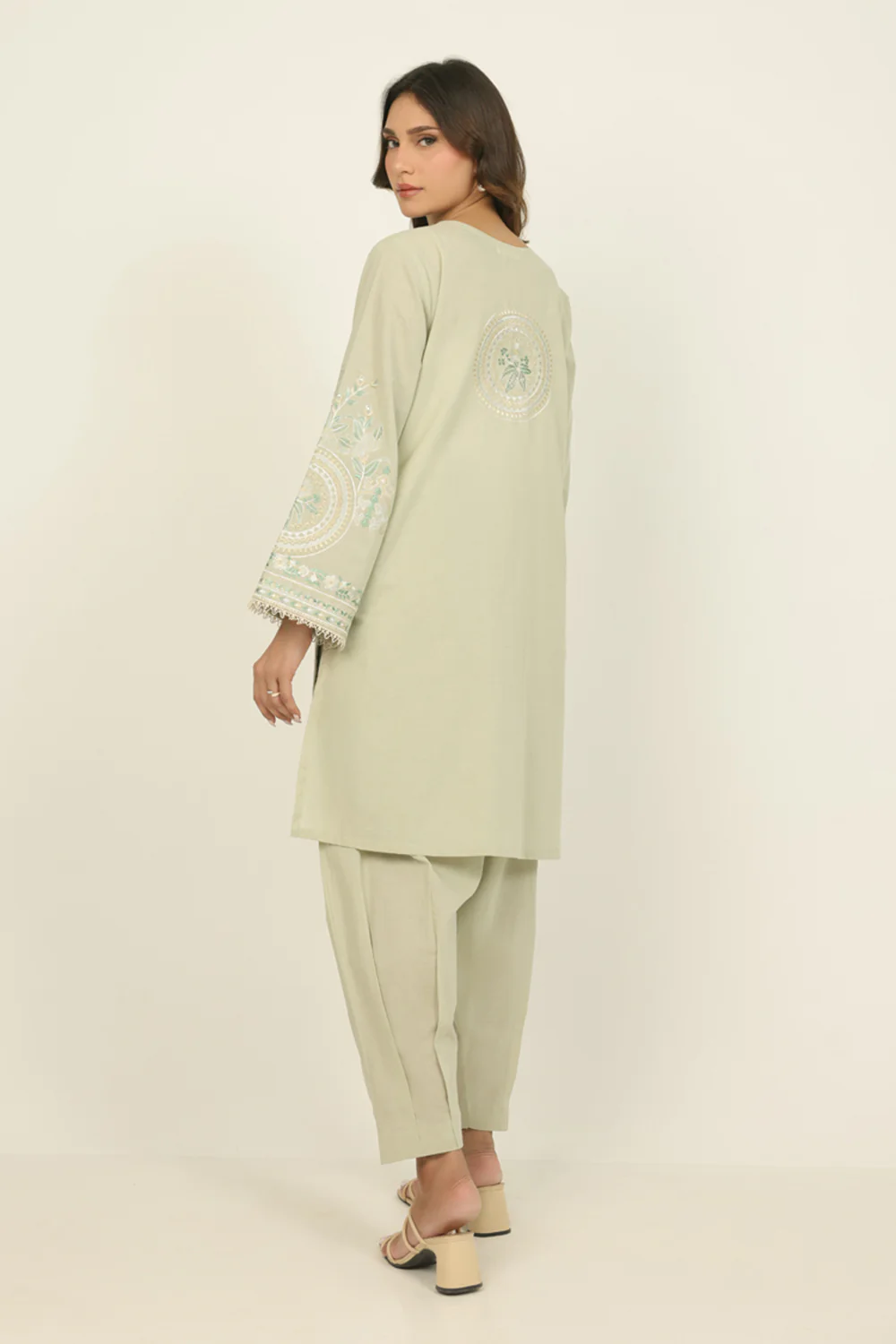 Cambric Embroidered Co-Ord Set - Image 7